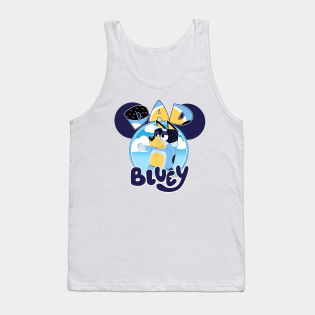 Bluey and Bingo Family Birthday Father Tank Top by Justine Nolanz